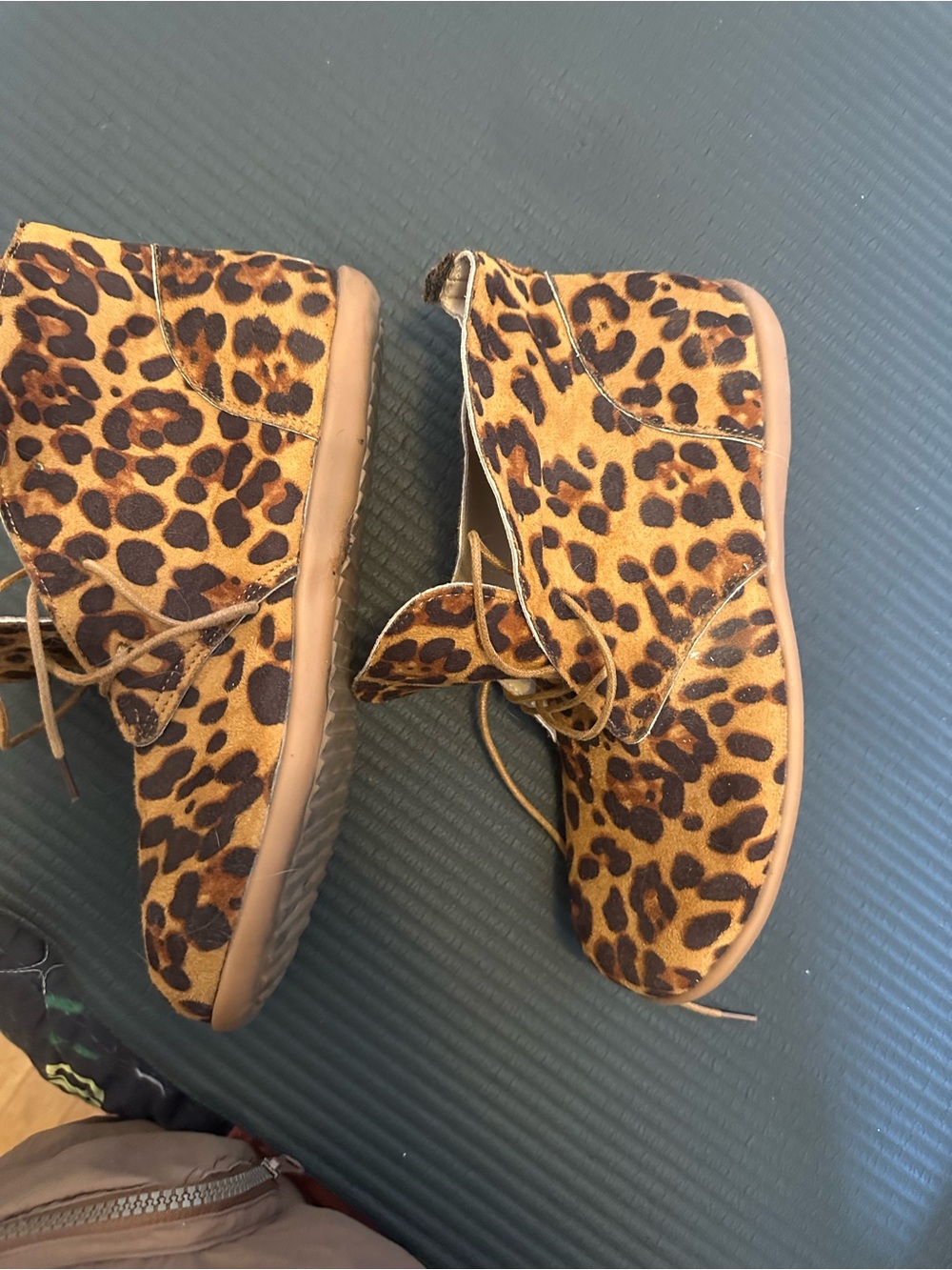 Women Leopard Print High-Top Boots - Brown